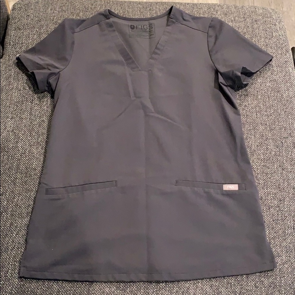 FIGS Casma Scrub Top Charcoal - XXS